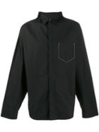 Maison Margiela Contrast Stitching Pocket Effect Shirt - Black