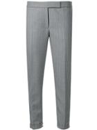 Thom Browne Heel Guard Pinstripe Skinny Trouser - Grey