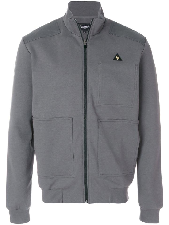 Le Coq Sportif Logo Patch Track Top - Grey