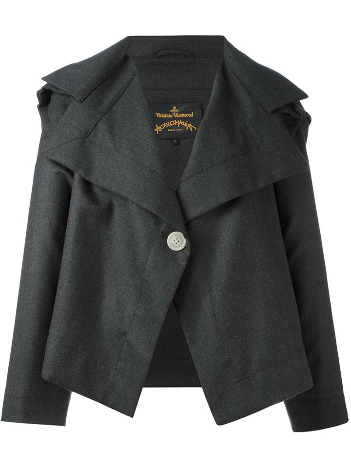 Vivienne Westwood Anglomania One Button Jacket, Women's, Size: Small, Green, Virgin Wool