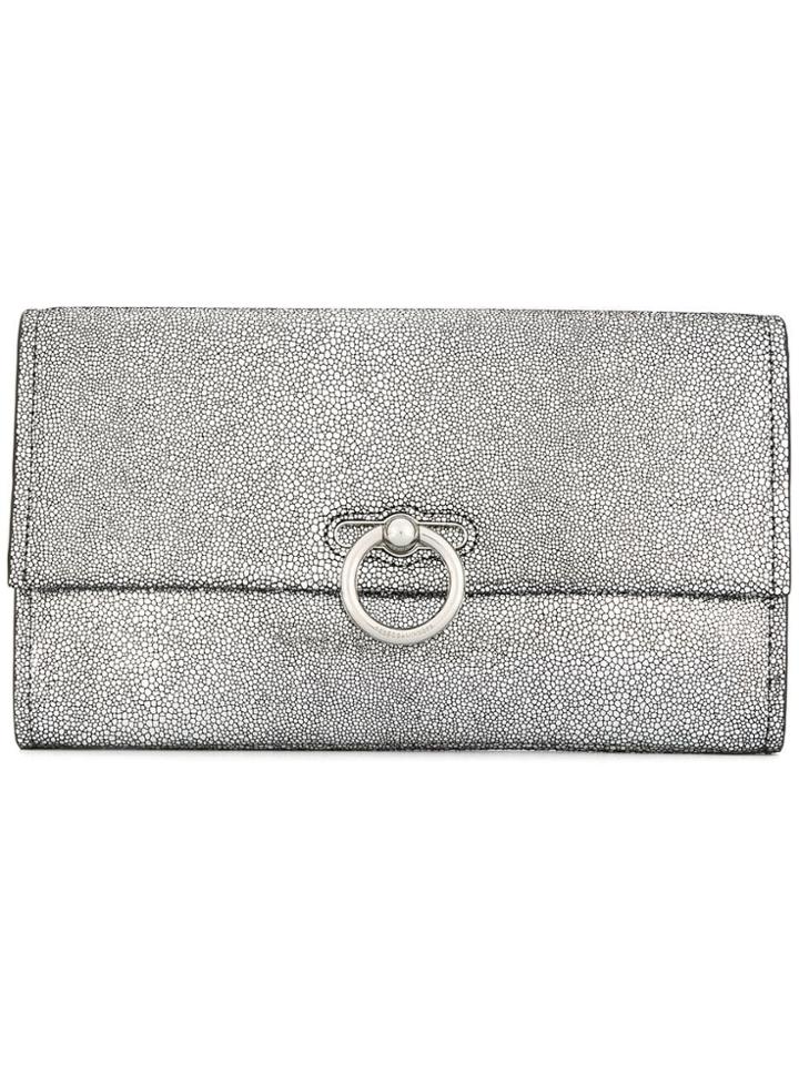 Rebecca Minkoff Textured Clutch Bag - Silver