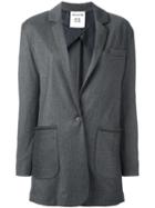 Semicouture Patch Pocket Blazer, Women's, Size: 42, Grey, Polyester/spandex/elastane/rayon/virgin Wool