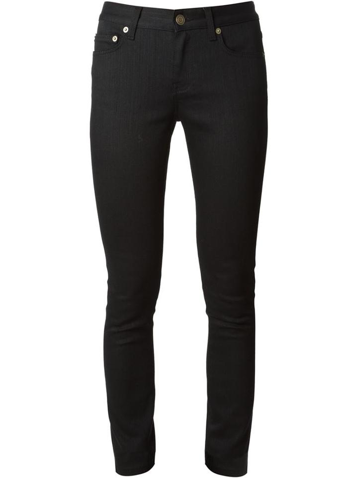 Saint Laurent Classic Skinny Jeans, Women's, Size: 25, Black, Cotton/spandex/elastane