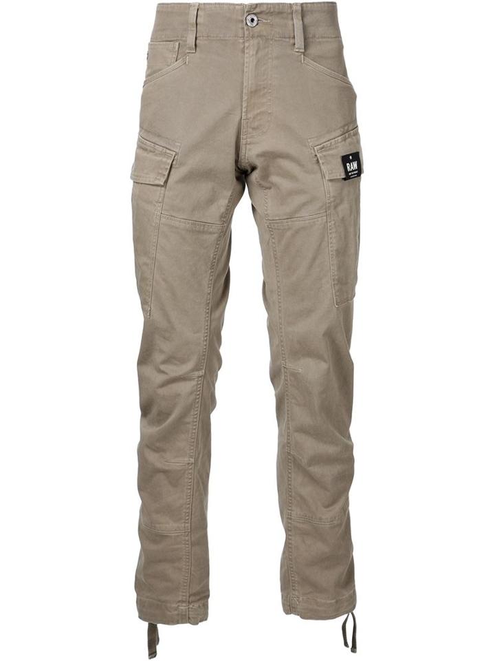 G-star Cargo Pants, Men's, Size: 33/34, Brown, Cotton/spandex/elastane