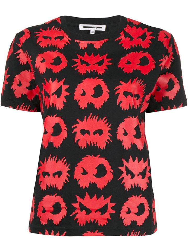 Mcq Alexander Mcqueen Monster Pattern T-shirt - Black