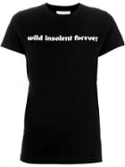 Courrèges Front Print T-shirt, Women's, Size: 2, Black, Cotton