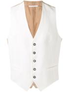 Tagliatore - Button-up Waistcoat - Men - Cotton/linen/flax/cupro - 48, White, Cotton/linen/flax/cupro