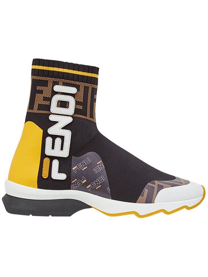 Fendi Fendimania Sock Style Sneakers - Black