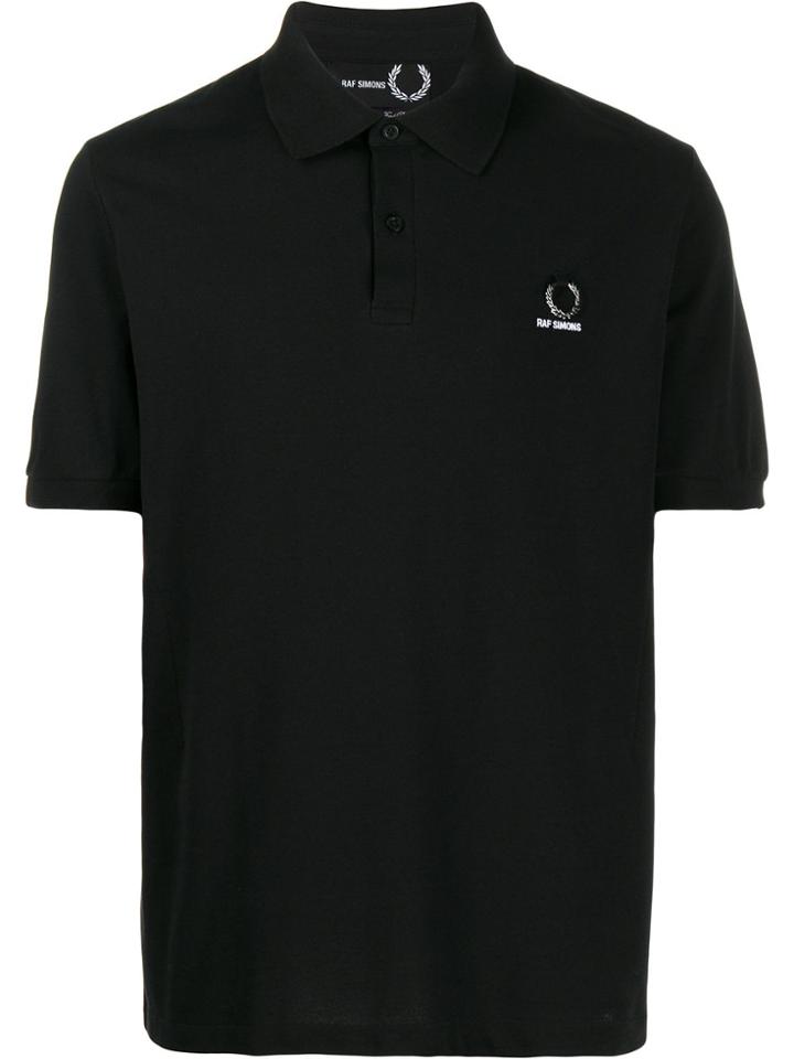 Raf Simons X Fred Perry Mixed Logo Polo Shirt - Black