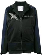 Sacai Hawk Embroidered Layered Jacket - Blue