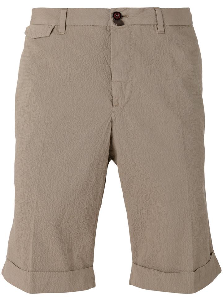 Pt01 - Textured Shorts - Men - Cotton/spandex/elastane - 54, Nude/neutrals, Cotton/spandex/elastane