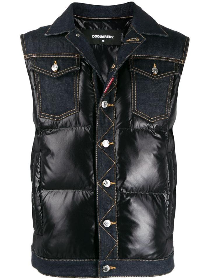 Dsquared2 Quilted Denim Gilet - Black