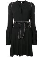 Pinko Stud Trim Flared Dress - Black