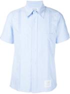 Thom Browne Shortsleeved Shirt, Men's, Size: 5, Blue, Cotton