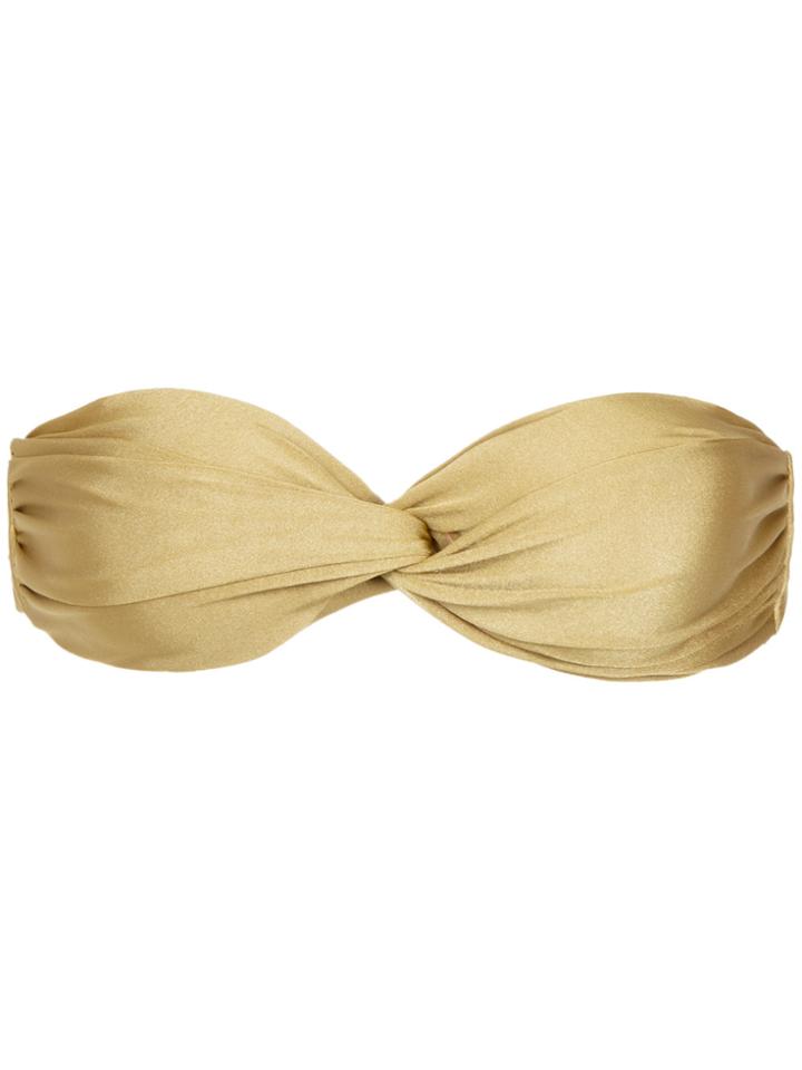 Martha Medeiros Central Twist Bikini Top - Yellow & Orange