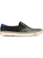 Diesel Subway Slip-on Sneakers, Men's, Size: 45, Calf Leather/polyester/pig Leather/rubber