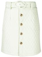 House Of Sunny Quilted Mini Skirt - Green