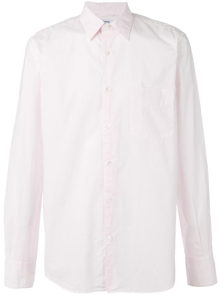 Aspesi Plain Shirt, Men's, Size: 39, Pink/purple, Cotton