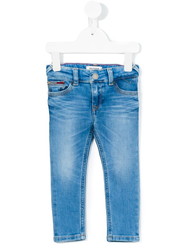 Tommy Hilfiger Junior - Slim-fit Jeans - Kids - Cotton/polyester/spandex/elastane - 12 Mth, Toddler Girl's, Blue