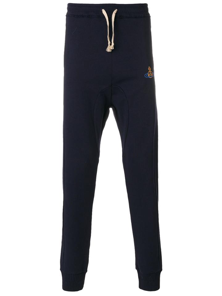 Vivienne Westwood Embroidered Logo Track Pants - Blue