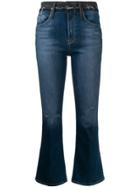 Frame High-rise Cropped Jeans - Blue