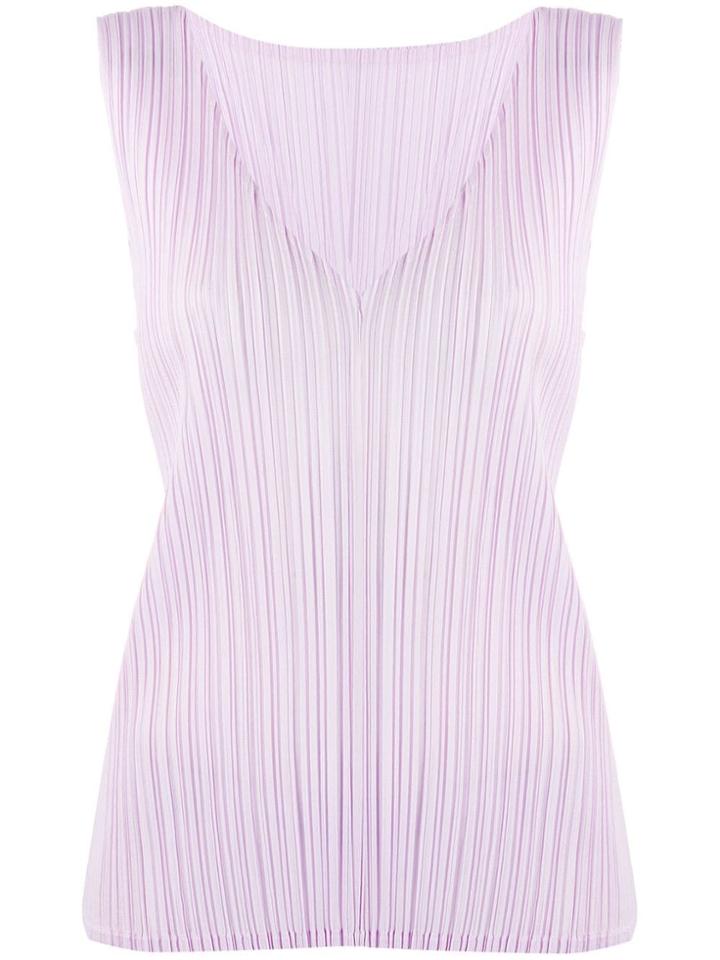 Pleats Please By Issey Miyake Pleated Tank Top - Pink
