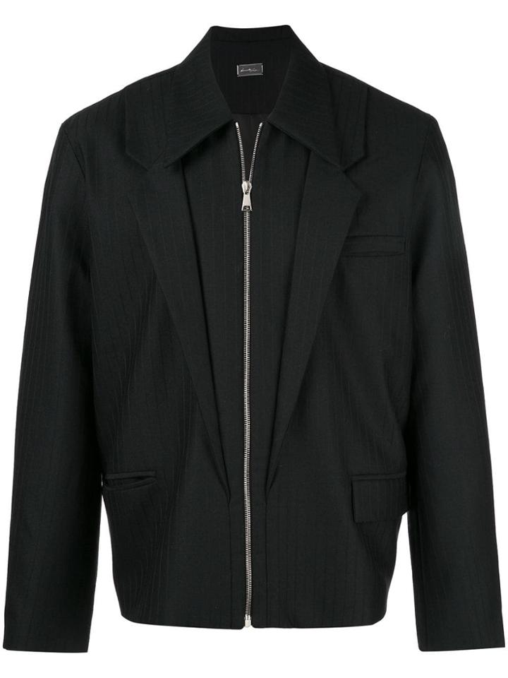 Necessity Sense Seth Panelled Layered Jacket - Black