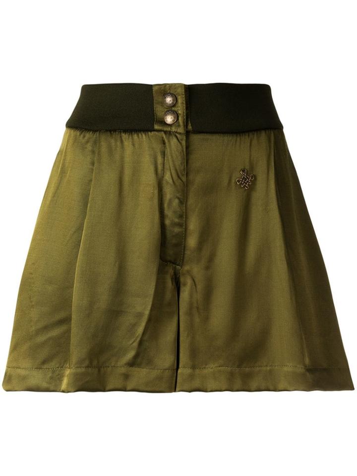 Mr & Mrs Italy High-waisted Shorts - Green