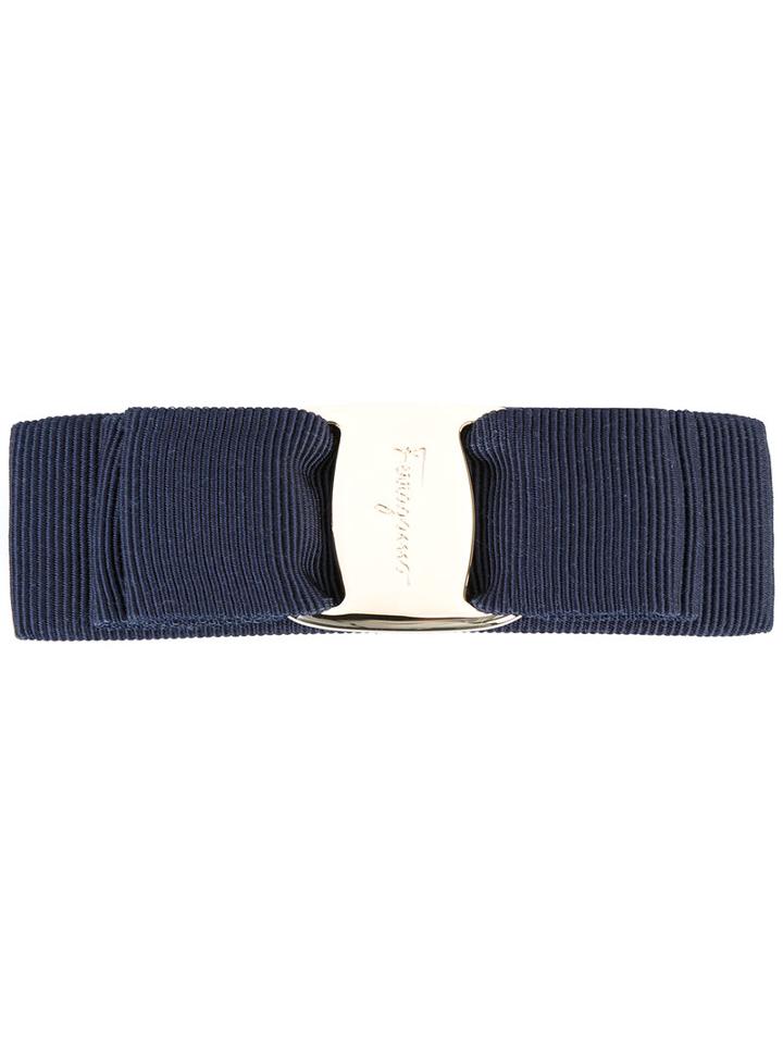 Salvatore Ferragamo Hair Clip-on, Women's, Blue, Cotton/plastic/rayon/brass