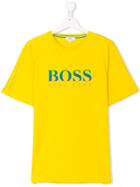 Boss Kids Teen Logo Print T-shirt - Yellow & Orange