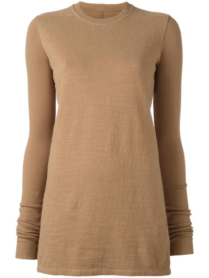 Rick Owens Drkshdw Crew Neck Jumper, Women's, Size: Small, Brown, Cotton