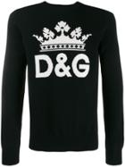 Dolce & Gabbana Knitted Logo Sweater - Black