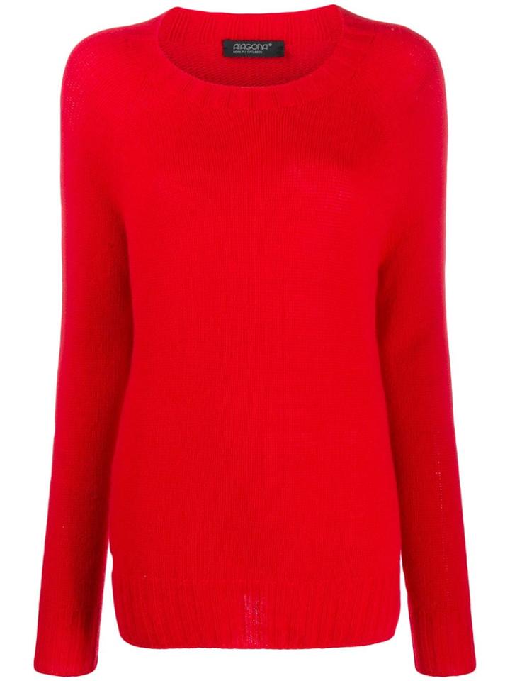 Aragona Crew Neck Sweater - Red