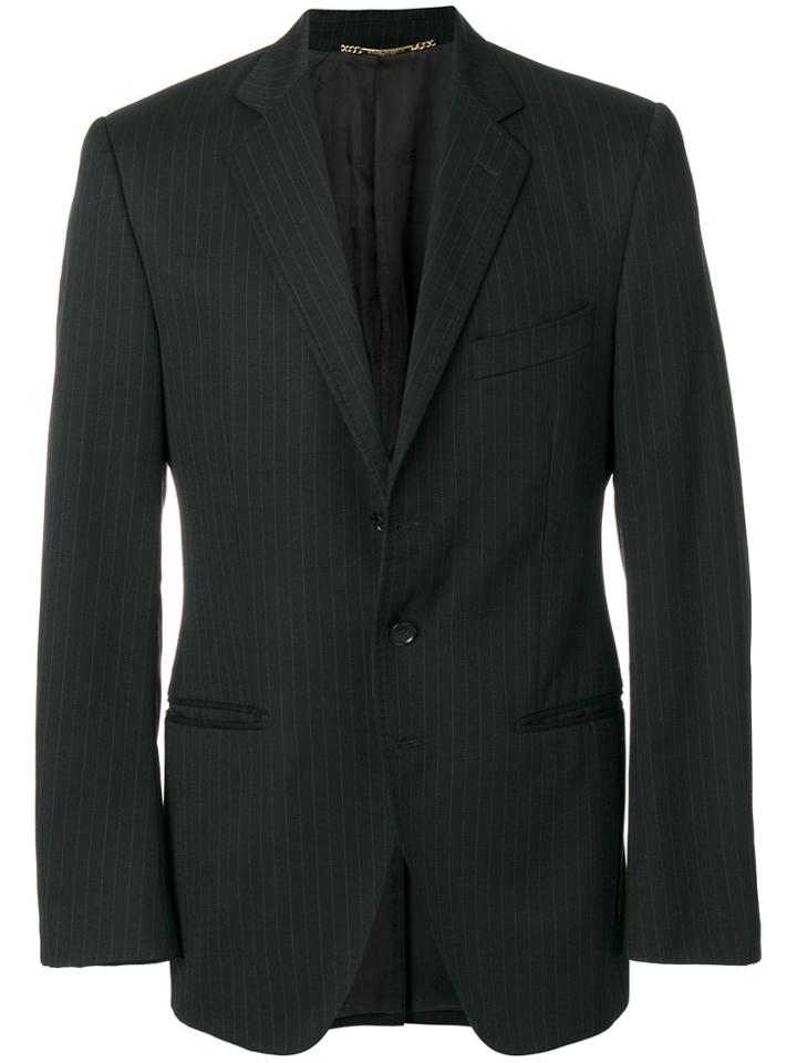 Dolce & Gabbana Vintage Pinstripe Single Breasted Blazer - Black