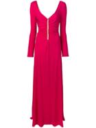 Emilio Pucci Pink Swarovski Crystal Embroidered Long Dress