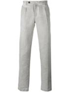 Massimo Alba Faded Straight-leg Trousers, Men's, Size: 52, Grey, Cotton/linen/flax