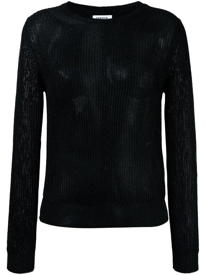 P.a.r.o.s.h. 'poro' Jumper, Women's, Size: Xs, Black, Polyester/metallic Fibre