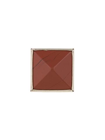 Bunney Square Shaped Brooch - Red