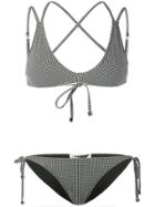 Prism Patmos Micro Houndstooth Bikini Set - Black