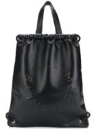 Stella Mccartney Stella Logo Drawstring Backpacka - Black