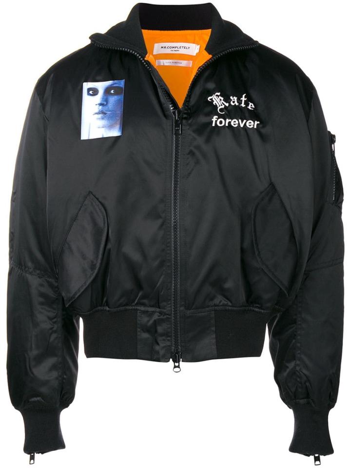 Mr. Completely Embroidered Bomber Jacket - Black