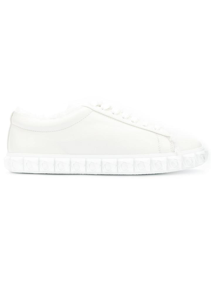 Stuart Weitzman Fringie Sneakers - White