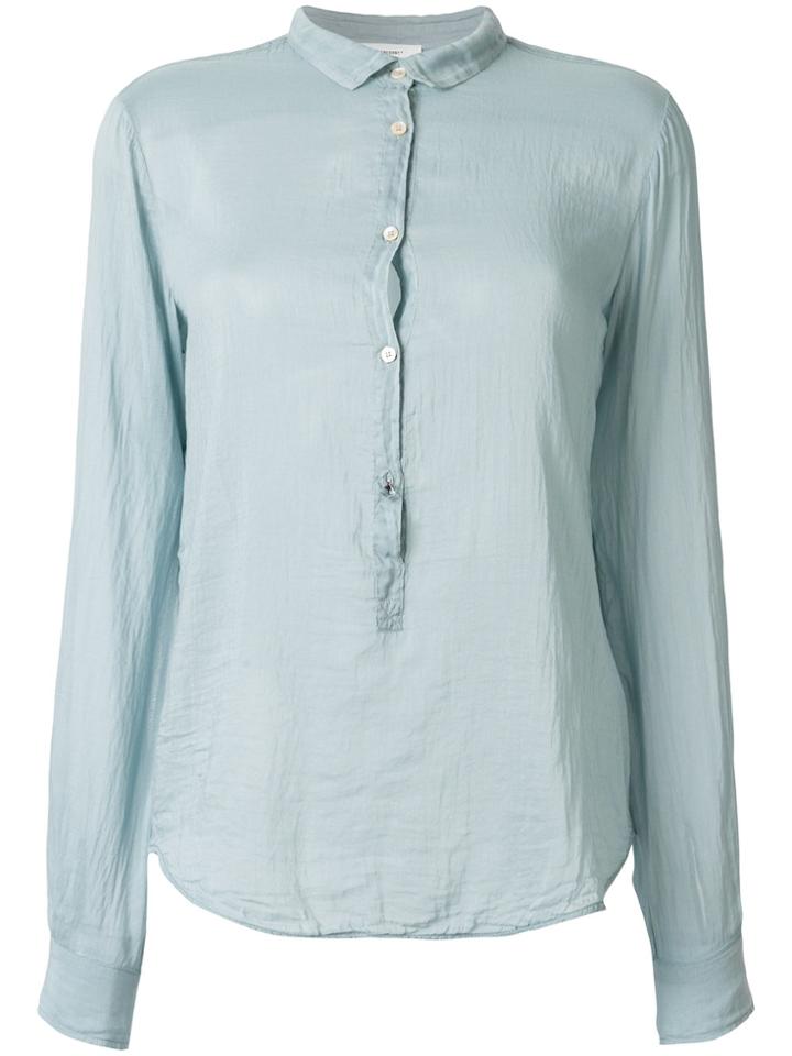 Forte Forte Half Placket Shirt - Blue