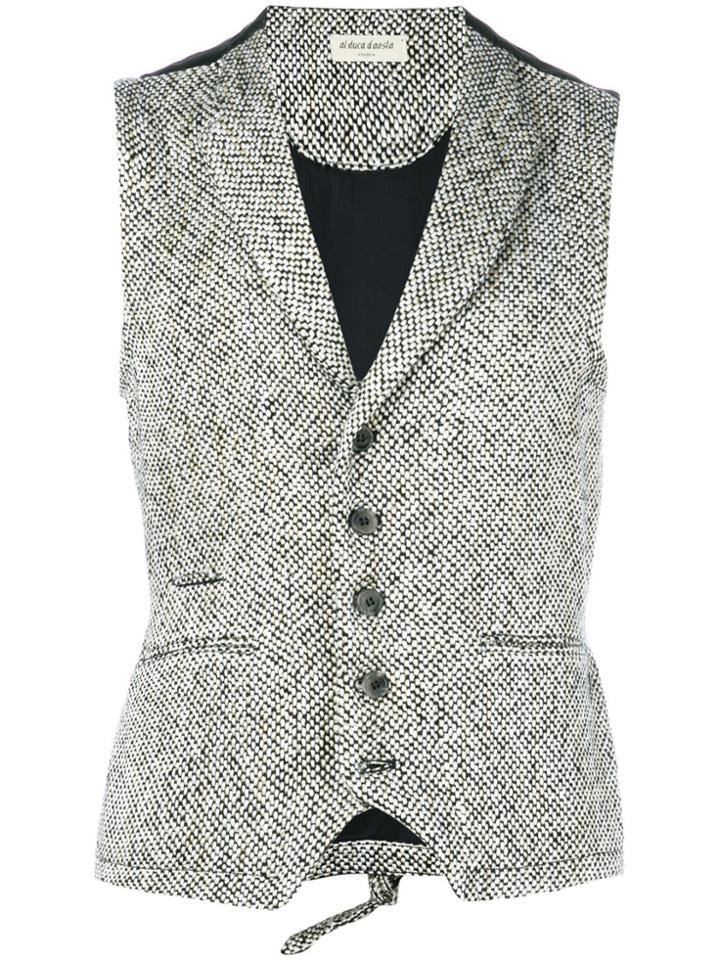 Al Duca D'aosta 1902 Woven Waistcoat - Black