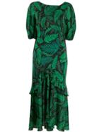 Rixo Cheryl Tropical Print Dress - Green