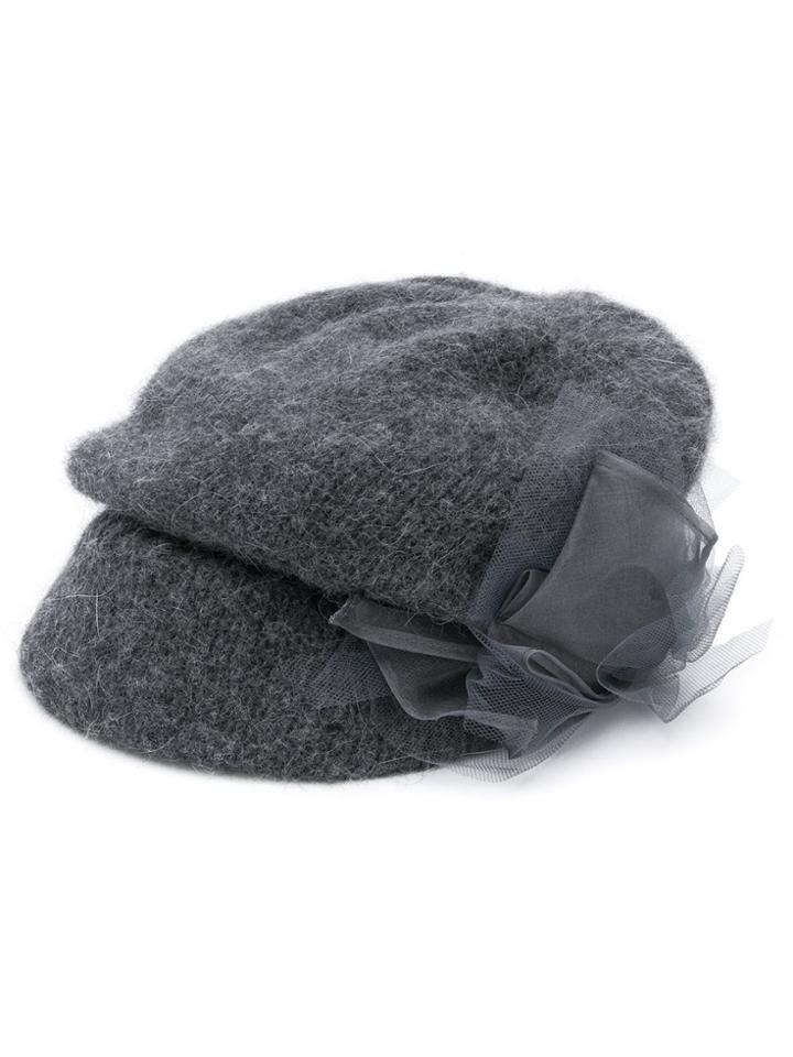 Ca4la Ribbon-detail Flat Cap - Grey