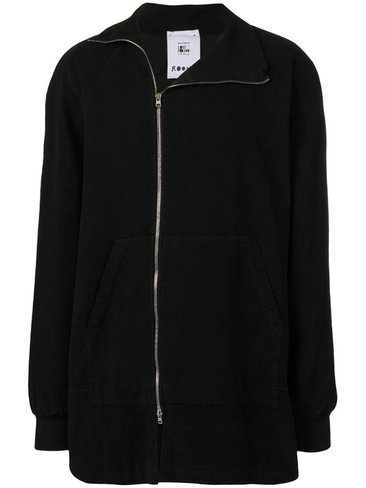 Lost & Found Rooms Asymmetric Zip Jacket - Black