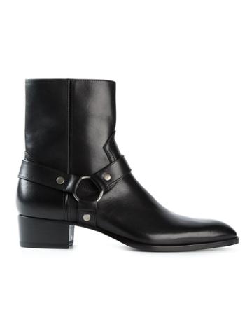 Saint Laurent Wyatt Ankle Boots, Men's, Size: 43.5, Black, Leather