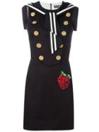 Dolce & Gabbana Strawberry Patch Sailor Dress - Black