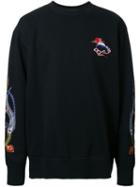 G.v.g.v. Oriental Embroidered Sweatshirt, Men's, Black, Cotton/polyester